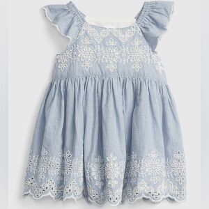GAP Kids Dress with Blue and White Lace Detail